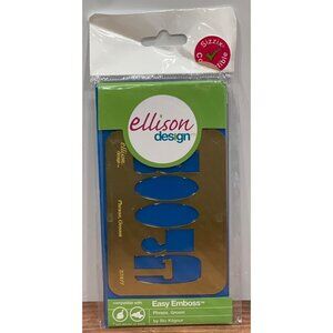Sizzix Ellison Design Easy Emboss Groom Phrase Scrapbook Craft Stencil 22477